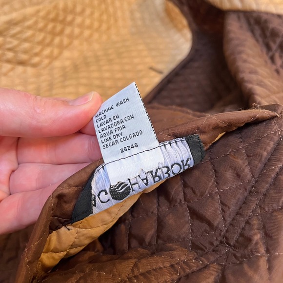 Sag Harbor Reversible Quilted Jacket Tan Brown Button Front Womens XL F23143 - Picture 5 of 12